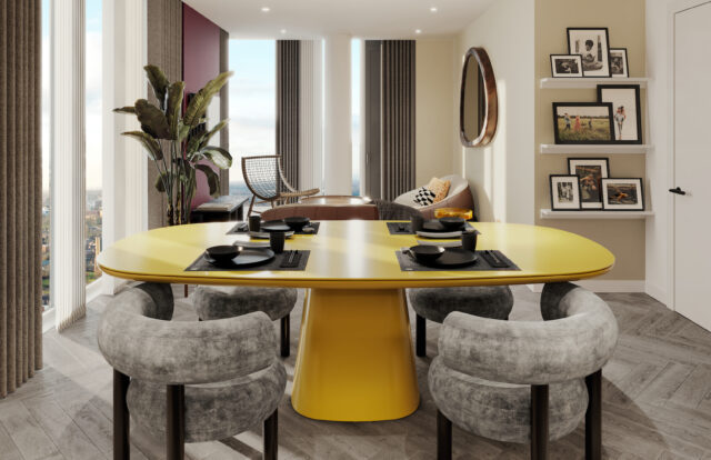 Colliers Yard PH 2Bedroom Living & Kitchen