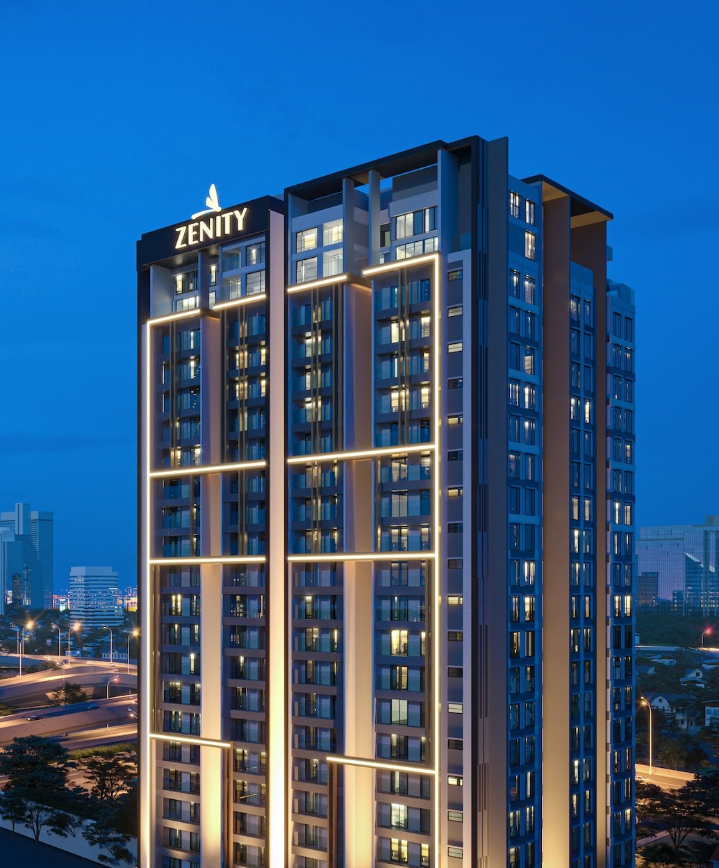 Zenity by CapitaLand 胡志明市第1郡河畔豪宅夜景