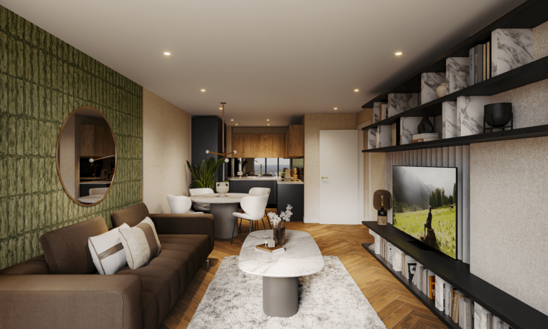 2 BED - KITCHEN LIVING ROOM-min