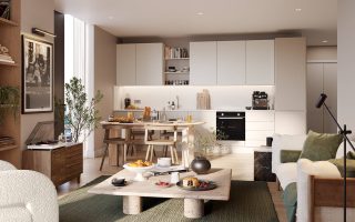 Crown View Living kitchen