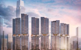 TRXR 6 towers facade